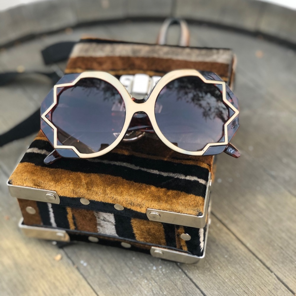 Retro 1960 Backpack Purse and Sunglasses